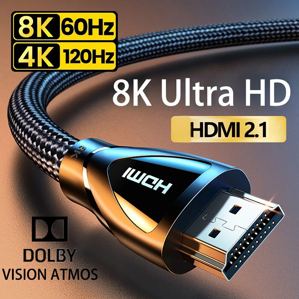 Mdi Cable - HDMI 호환 2.1 케이블, 초고속 8K,