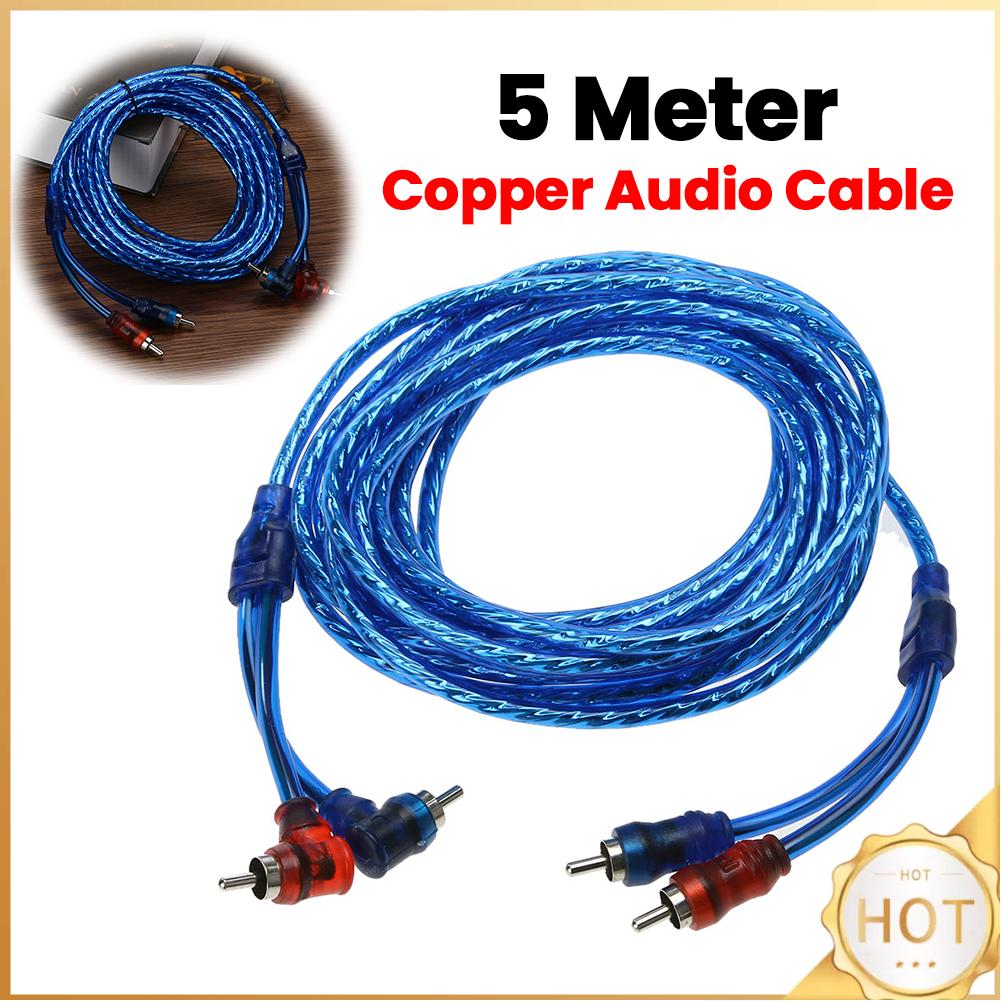 Audio Jumper Wire - 자동차 스타일링 5m RCA 인터커넥트 케이블