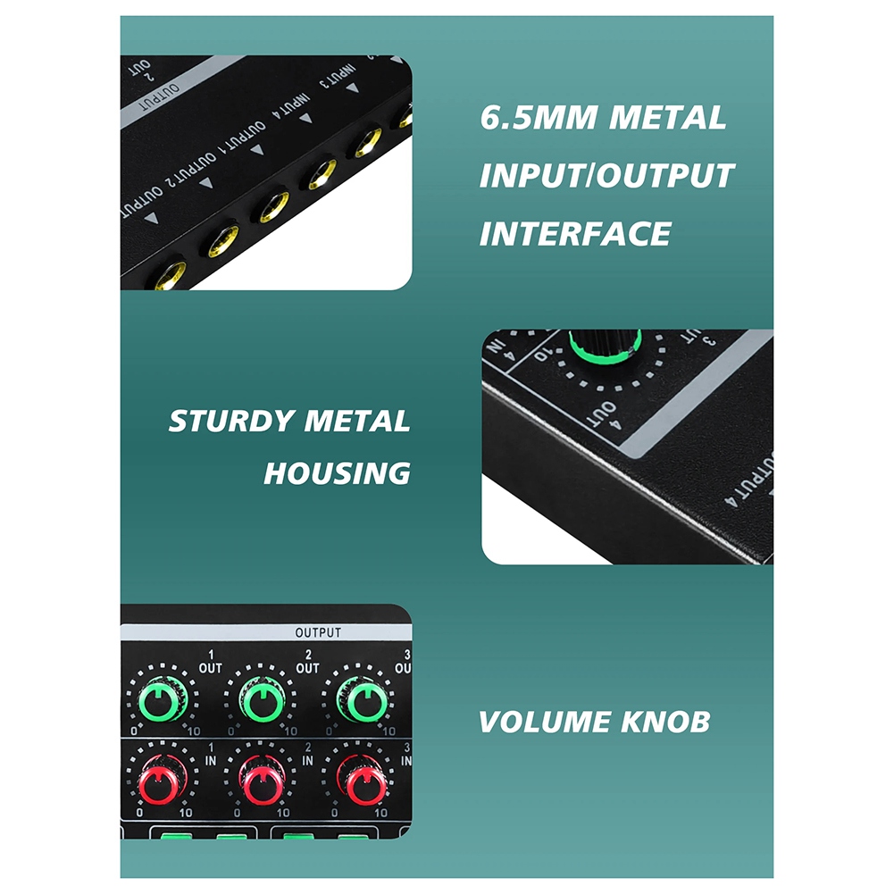 Audio Interface - (MEOF) -LQ04 4채널 믹서 4채널 헤드폰