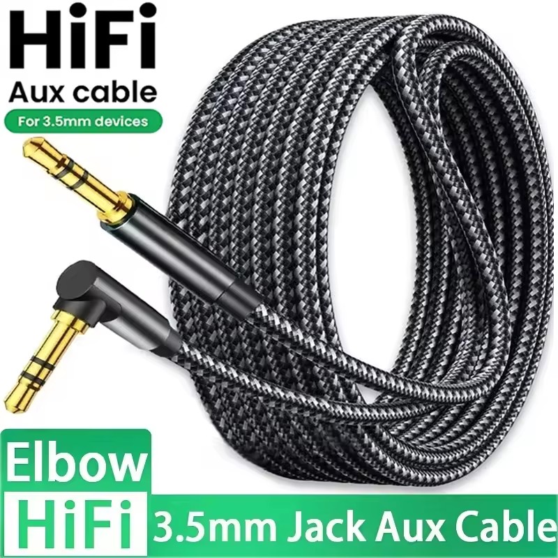 Audio Jumper Wire - 3.5mm 잭 오디오 케이블 90도 팔꿈치