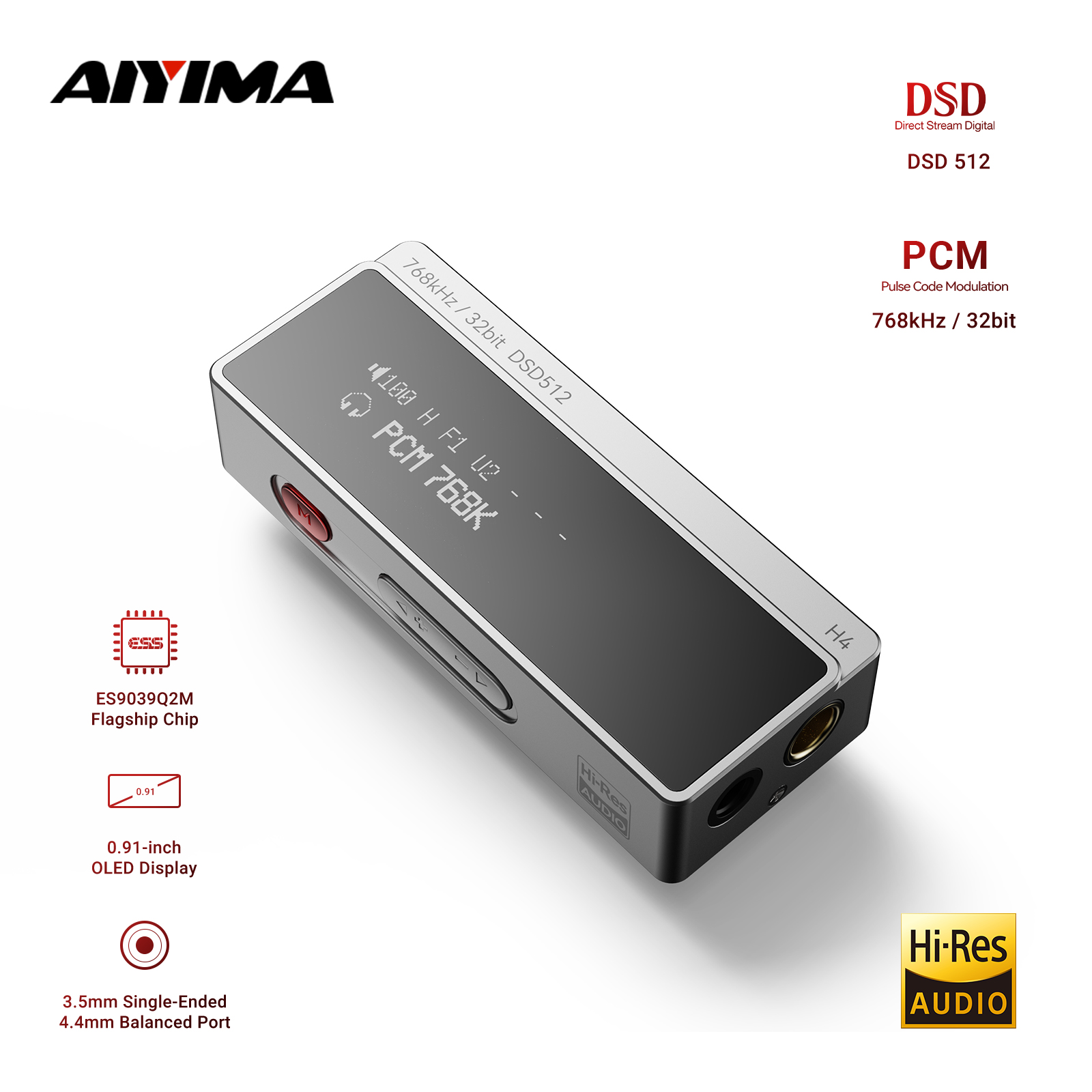 Es9018 Dac - AIYIMA H4 HIFI 휴대용 헤드폰 앰프