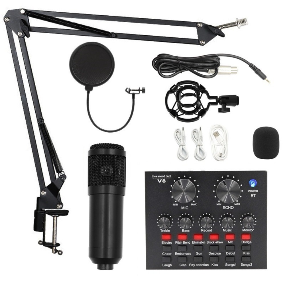 Condenser Microphone Kit - BM800 콘덴서 마이크 키트 스트리밍 모바일폰