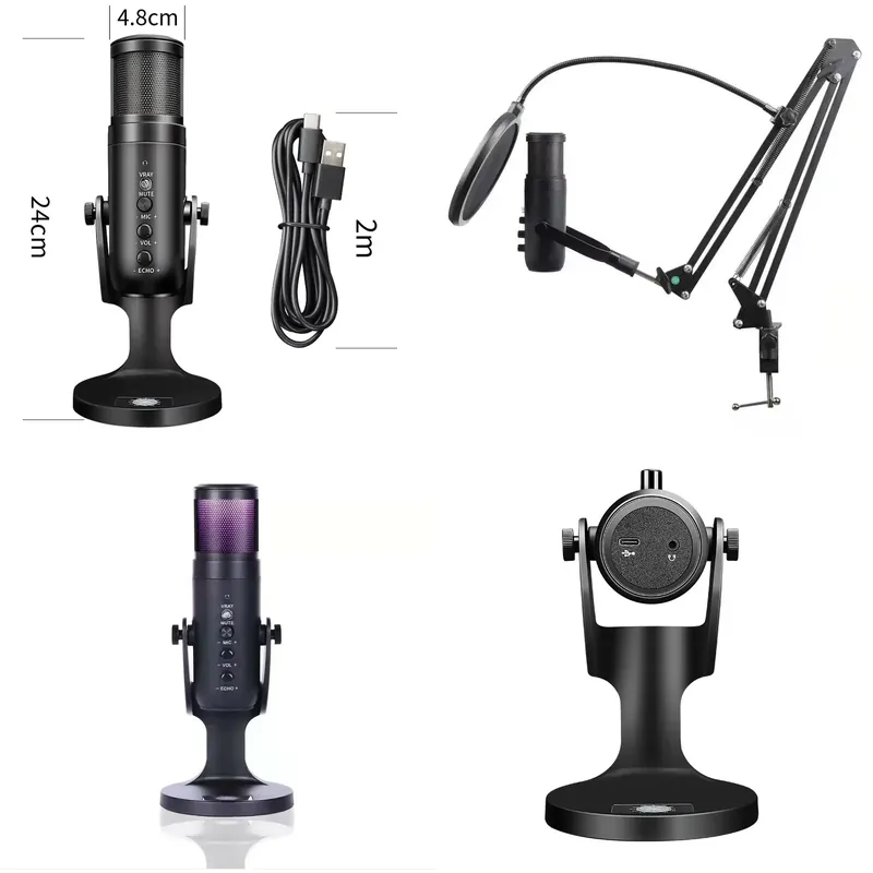 Condenser Microphone Kit - 공장 직영 스튜디오 무선 USB 콘덴서