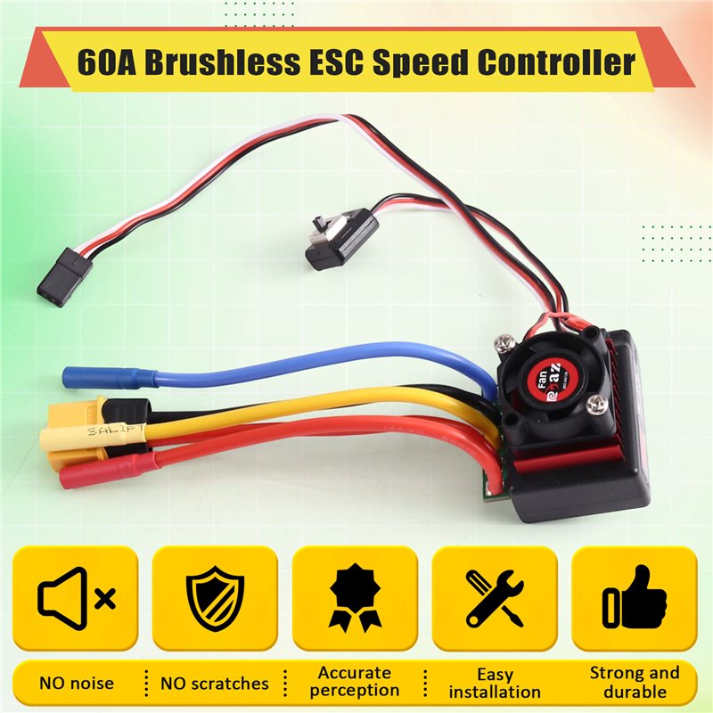AINY-60A 브러시리스 ESC 속도 컨트롤러(XT6 - Banana Plug 리뷰 및 가격
