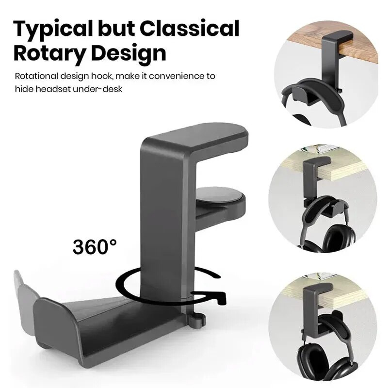 유니버설 데스크탑 360 °   회전식 헤드폰 스탠드  - Headphone Parts 리뷰 및 가격