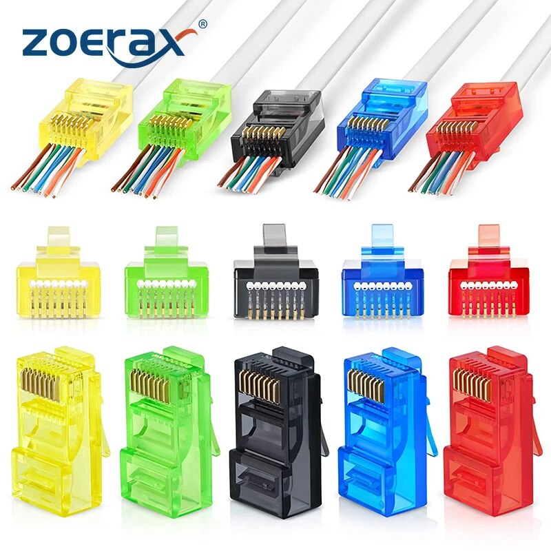 50PCS RJ45 Cat6 패스 스루 커넥터, 다양한 - Rj45 Jack 리뷰 및 가격