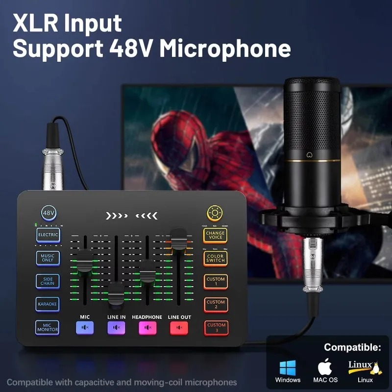 ZX230 라이브 스트림 사운드 카드 콘덴서 마이크 방 - Condenser Microphone Kit 리뷰 및 가격