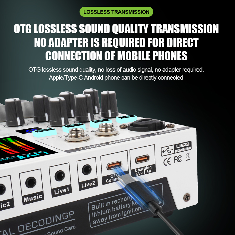 U68 무선 마이크 RGB 믹서 사운드 카드 48V 팬 - Audio Interface 리뷰 및 가격