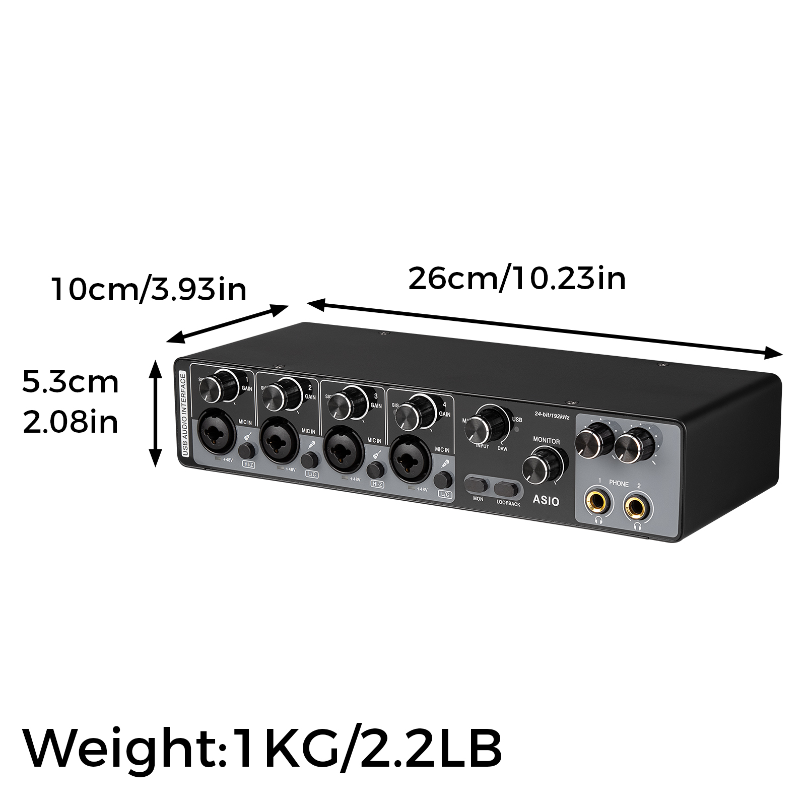공장 가격 MQ44 전문가용 24비트 192kHz 오디 - Audio Interface 리뷰 및 가격