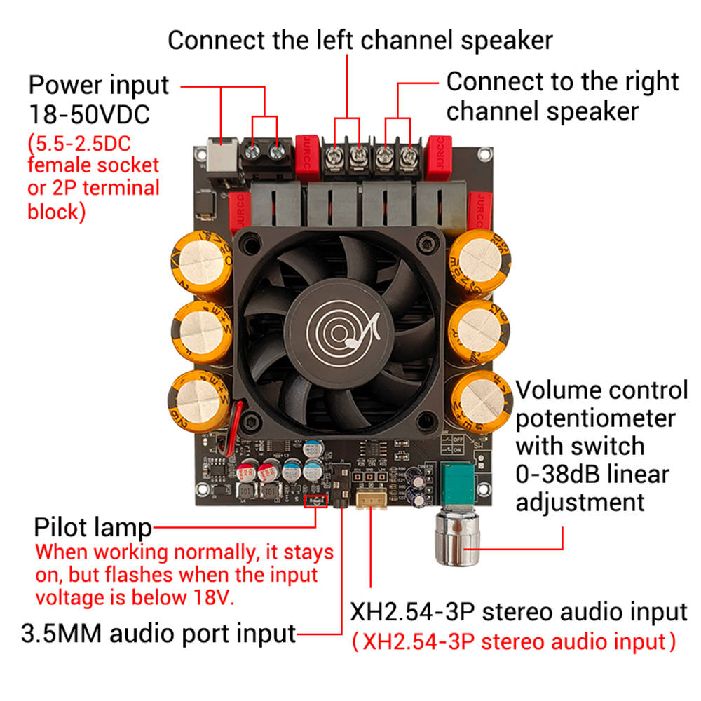ZK-6002 DC18-50V 순수 파워 앰프 보드 2 - Es9018 Dac 리뷰 및 가격