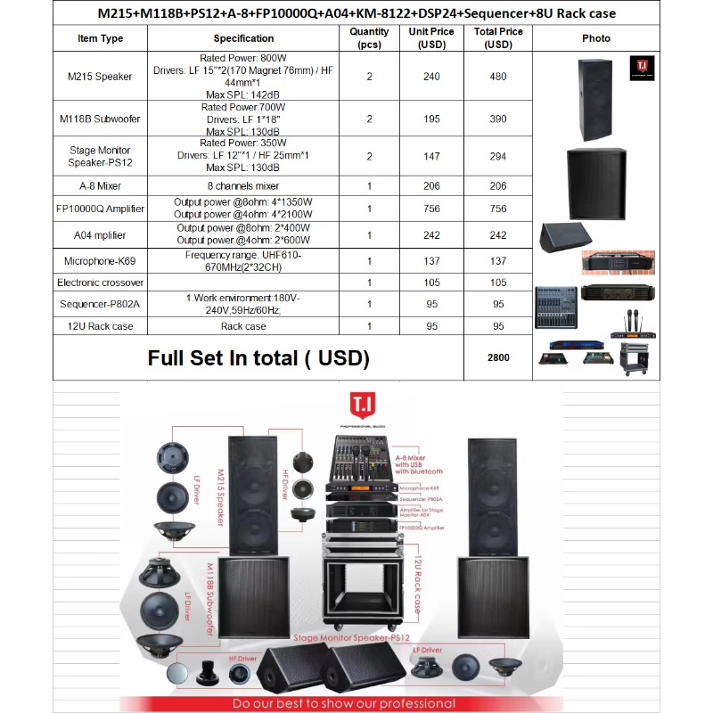 800W 듀얼 15인치 풀레인지 PA 스피커, 콘서트  - Full Range Speaker 리뷰 및 가격