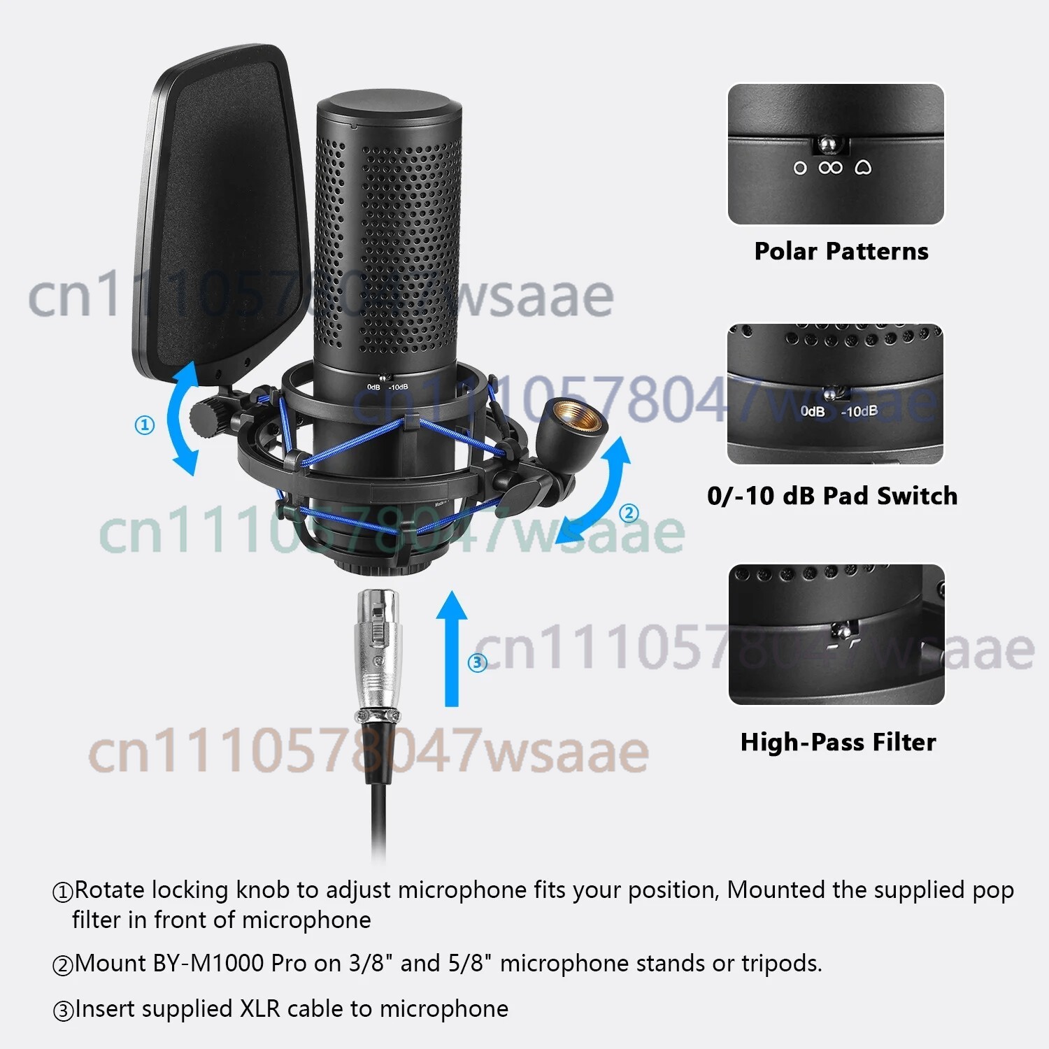 BOYA BY-M1000 PRO 대형 다이어프램 콘덴서 - Condenser Microphone Kit 리뷰 및 가격
