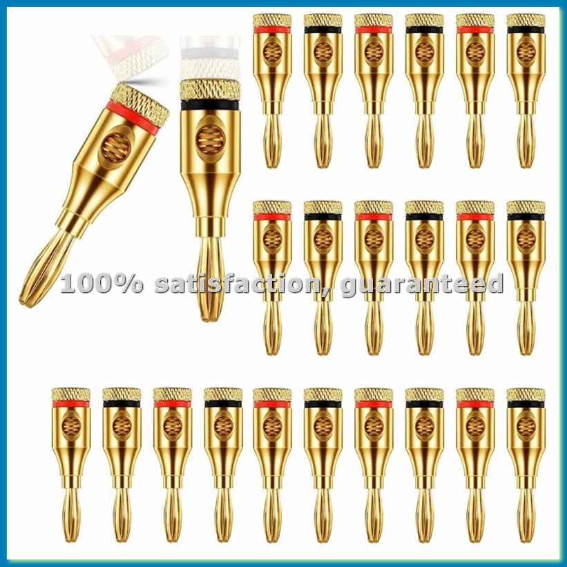 24pcs 4mm 금도금 뮤지컬 케이블 와이어 바나나  - Banana Plug 리뷰 및 가격